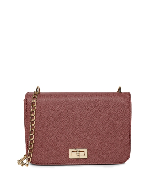 

Lavie Mauve-Coloured Solid Structured Sling Bag