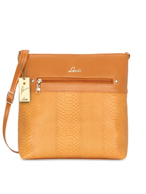 

Lavie Mustard Yellow Structured Sling Bag