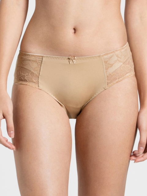 

Jockey Women Beige Solid Bikini Briefs 1814-0105
