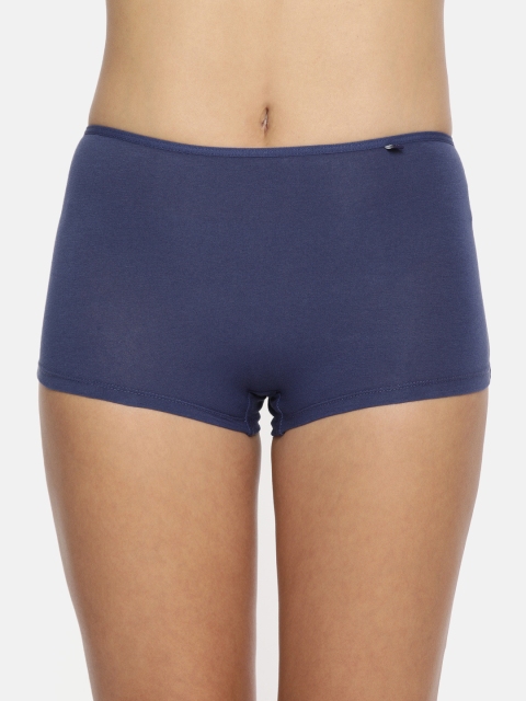 

Jockey Women Blue Solid Boy Short SS04-0105