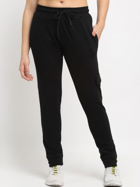 

Club York Women Black Solid Straight-Fit Joggers