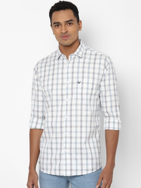 

Allen Solly Men White Slim Fit Checked Casual Shirt