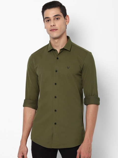 

Allen Solly Men Olive Green Slim Fit Casual Shirt