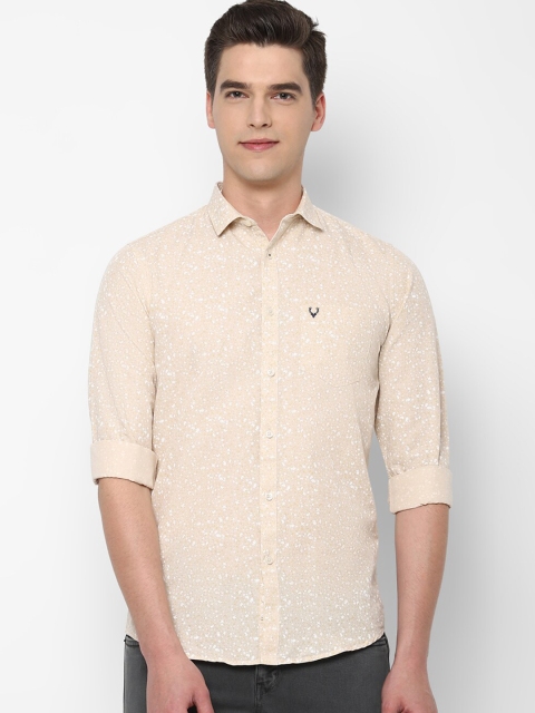 

Allen Solly Men Beige Slim Fit Printed Casual Shirt