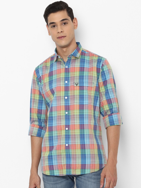 

Allen Solly Men Multicoloured Slim Fit Checked Casual Shirt, Multi