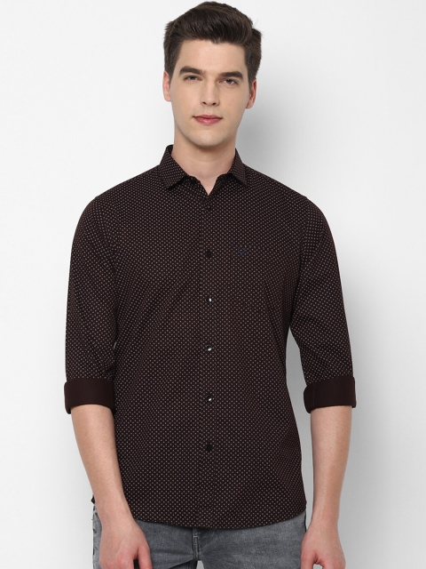 

Allen Solly Men Brown Slim Fit Printed Casual Shirt
