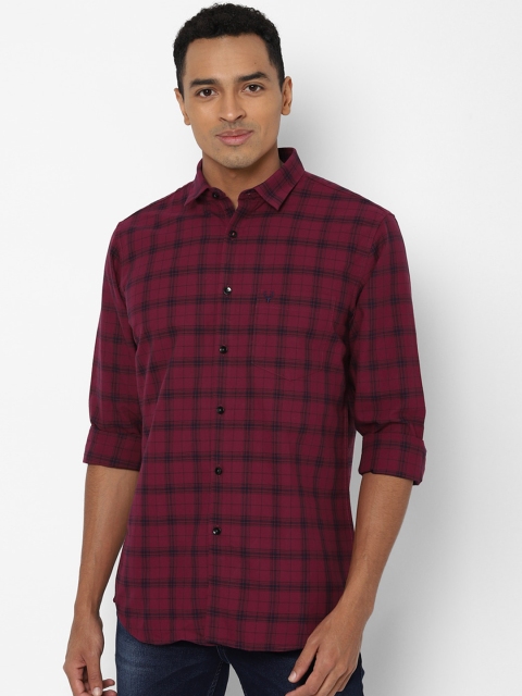 

Allen Solly Men Maroon Slim Fit Tartan Checked Casual Shirt