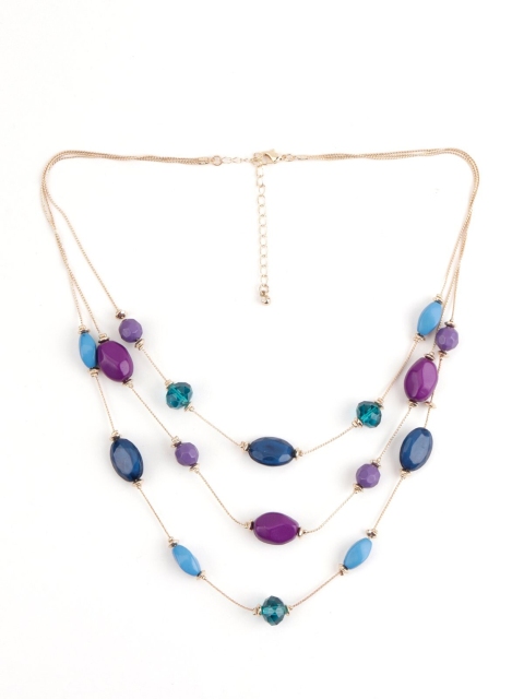 

ODETTE Women Rose Gold & Multicoloured Rose Gold-Plated Layered Necklace