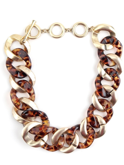 

ODETTE Women Gold-Toned & Brown Metal Necklace