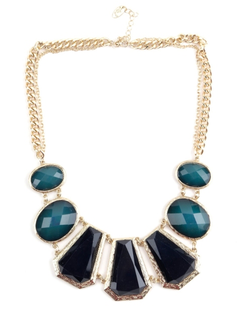 

ODETTE Women Teal & Black Metal Necklace