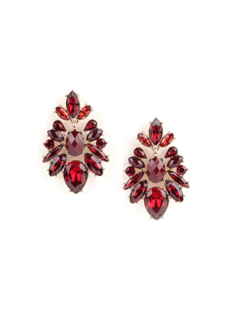 

ODETTE Red Contemporary Stud Earrings