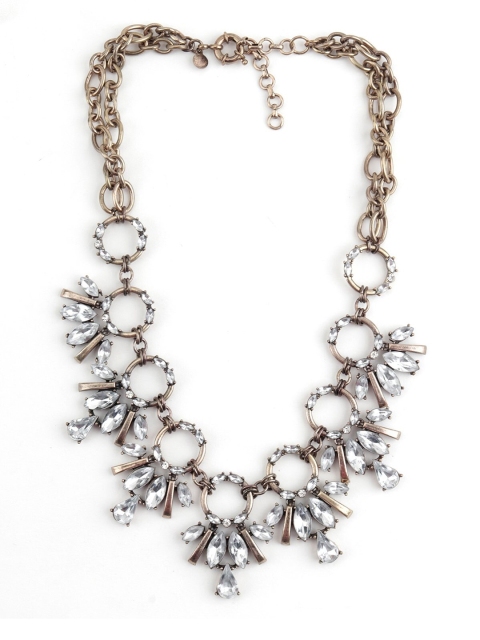 

ODETTE Women White & Brown Metal Antique Necklace