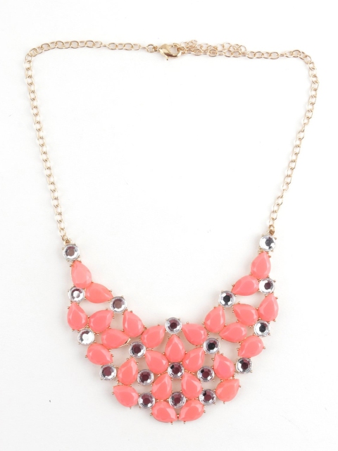 

ODETTE Women Gold-Toned & Pink Metal Gold-Plated Necklace