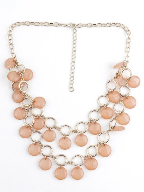 

ODETTE Women Gold-Toned & Brown Metal Gold-Plated Layered Necklace