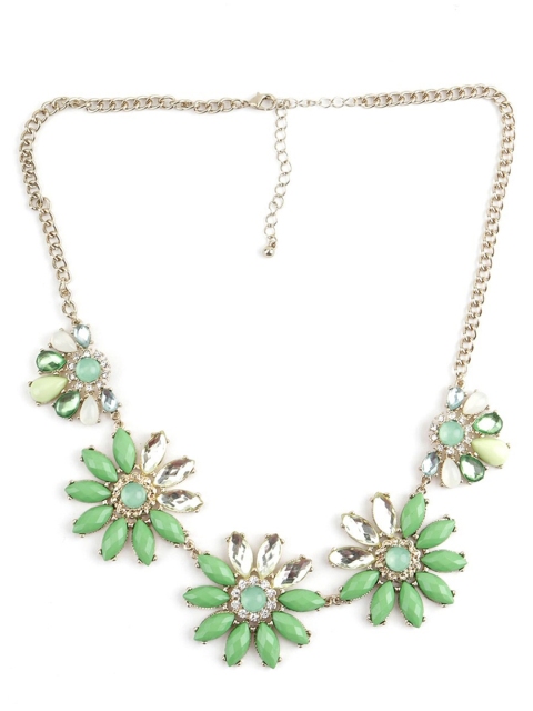 

ODETTE Women Gold-Toned & Green Metal Gold-Plated Necklace
