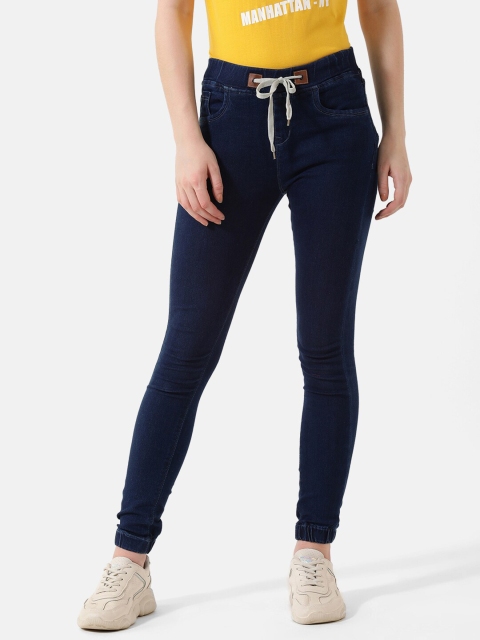 

V2 Value & Variety Women Blue Solid Cotton Slim-Fit Jeggings