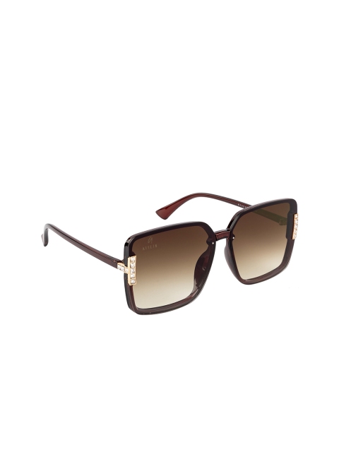 

AISLIN Women Brown UV Protected Square Sunglasses