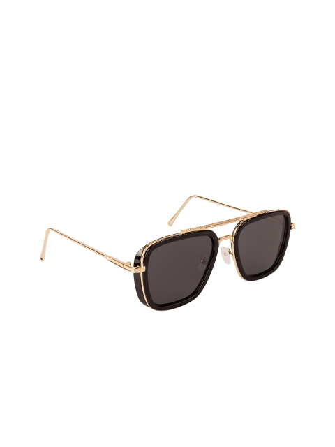 

AISLIN Unisex Black UV Protected Shield Wayfarer Sunglasses