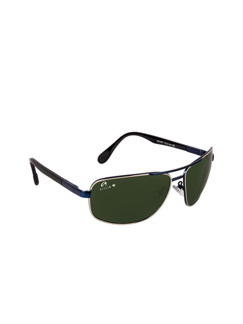 

AISLIN Men Black Toughened Glass Dual-Toned Rectangular Sunglasses