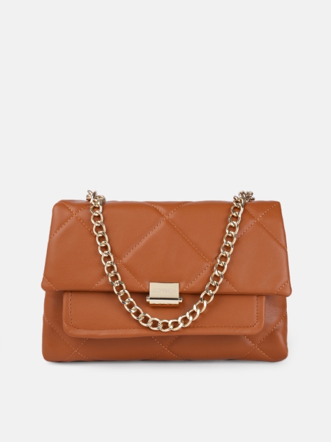 

CORSICA Brown Structured Quilted Sling Bag