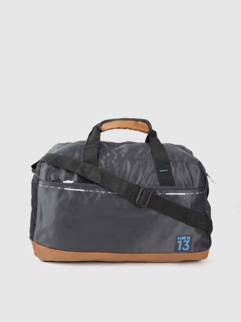 

HRX by Hrithik Roshan Unisex Navy Blue & Brown Solid Duffel Bag