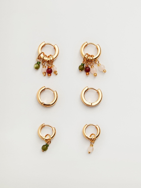 

MANGO Set of 3 Gold-Toned Earrings