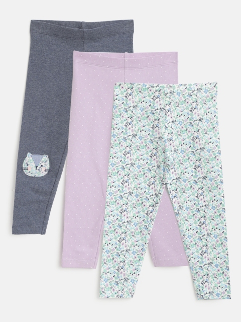 

Marks & Spencer Girls Pack of 3 Ankle Length Leggings, Lavender