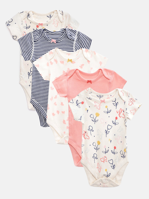 

Marks & Spencer Kids Pack of 5 Pure Cotton Sustainable Bodysuit, Off white