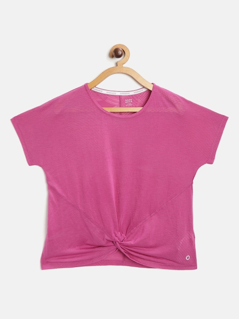 

Marks & Spencer Girls Pink Solid Twisted Moisture Wicking Regular Top