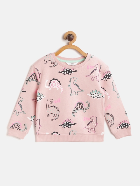 

Marks & Spencer Girls Pink & Black Dinosaur Printed Sustainable Sweatshirt