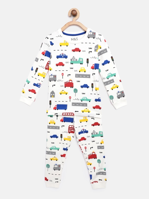 

Marks & Spencer Boys Multicoloured Vehicles Print Sustainable Pyjamas Set, Multi