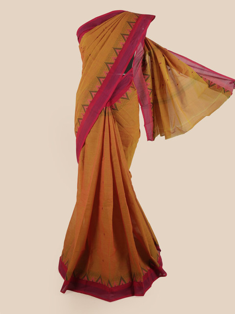 

Pothys Mustard & Pink Pure Cotton Saree