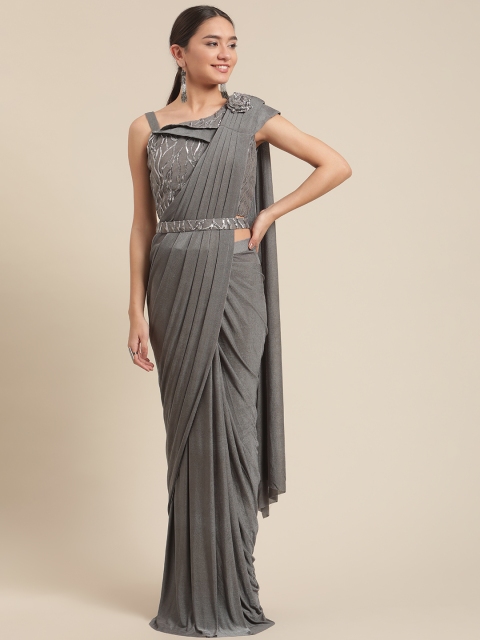 

Grancy Grey Ready to Wear Saree