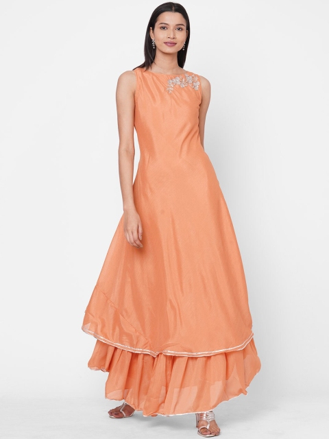 

ZOLA Women Orange Anarkali Kurta