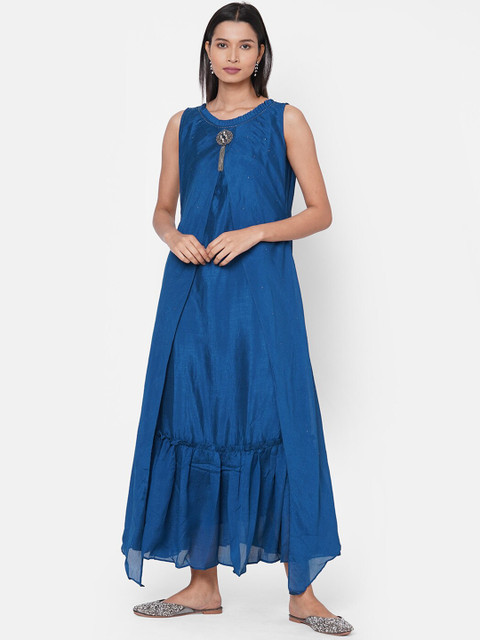 

ZOLA Women Blue Embellished Anarkali Kurta