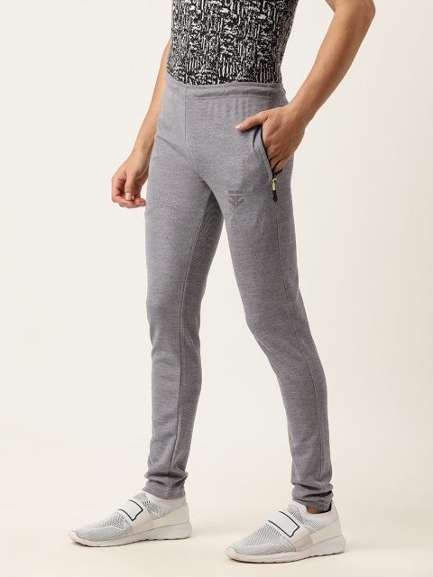 

Sports52 wear Men Grey Self-design Slim Fit Track Pants