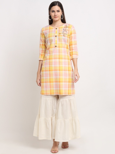 

Ardozaa Women Yellow Kurti with Sharara