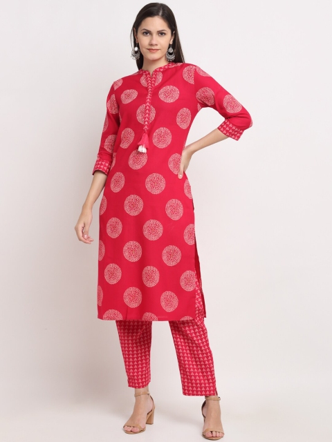 

Ardozaa Women Pink Printed Kurta with Trousers