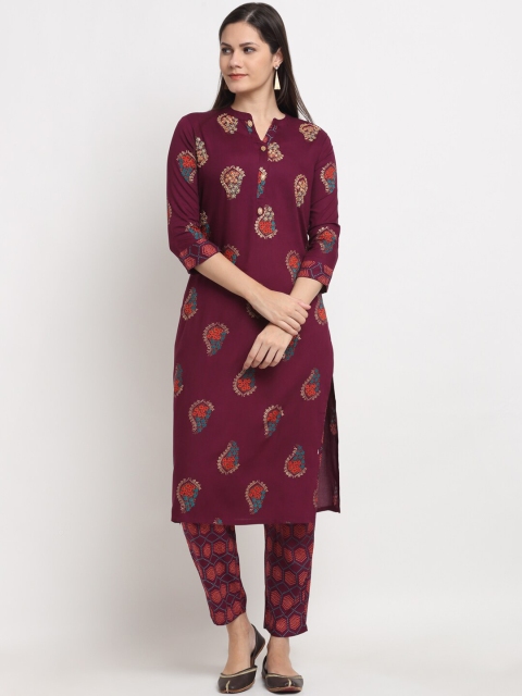 

Ardozaa Women Magenta Printed Kurta with Trousers