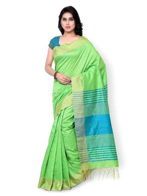 

Suvastram Green Raw Silk Traditional Saree