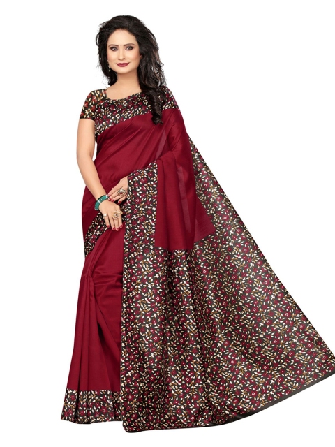 

KALINI Maroon & Yellow Printed Saree