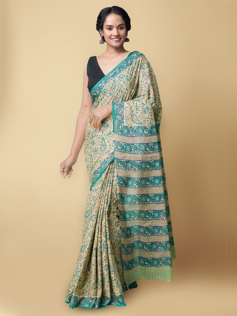 

Unnati Silks Brown Woven Design Pure Cotton Sustainable Kasavu Saree
