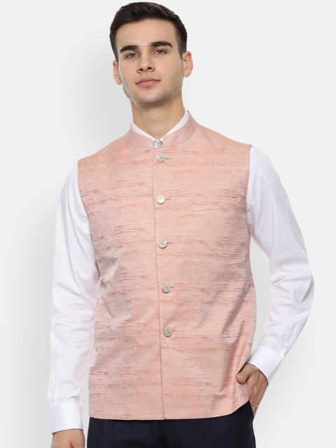 

Van Heusen Men Peach Waistcoat