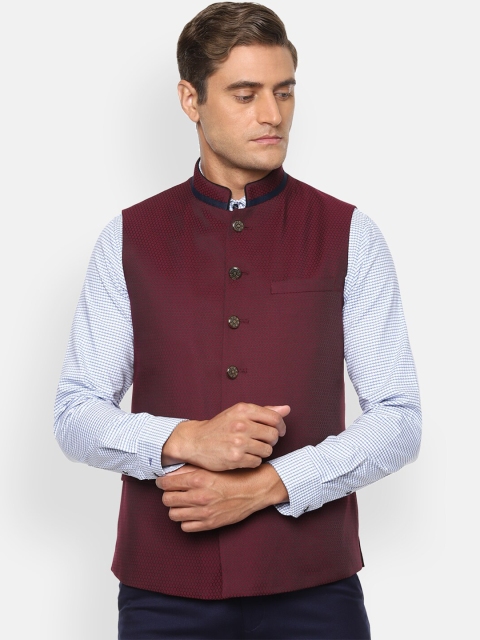

Van Heusen Men Maroon Waistcoat