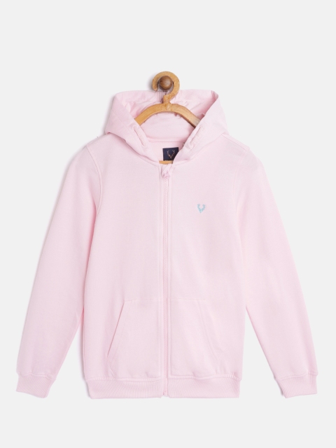 

Allen Solly Junior Girls Pink Cotton Hooded Sweatshirt