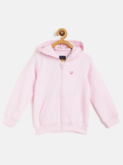 

Allen Solly Junior Girls Pink Cotton Hooded Sweatshirt
