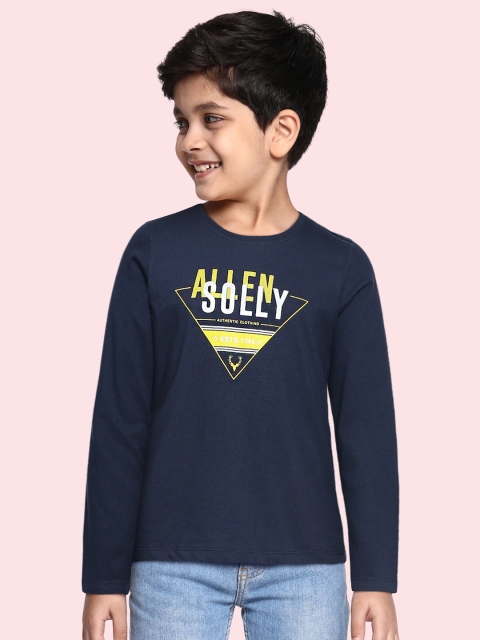 

Allen Solly Junior Boys Navy Blue Pure Cotton Printed Pure Cotton T-shirt