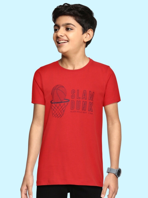 

Allen Solly Junior Boys Red Printed T-shirt