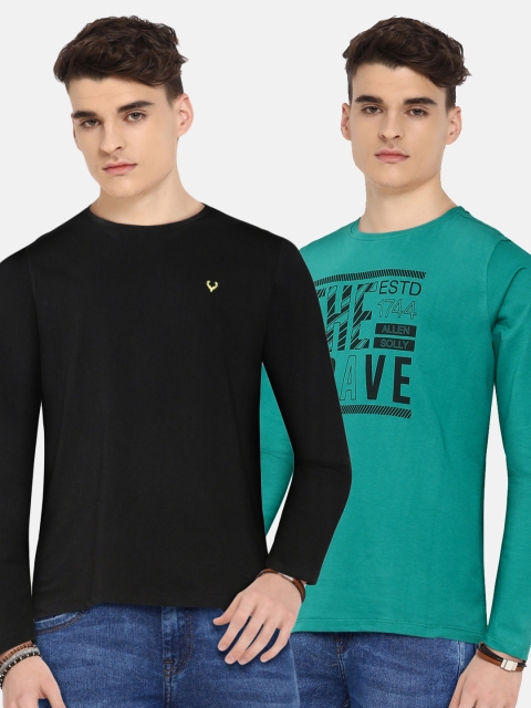 

Allen Solly Junior Boys Set of 2 Pure Cotton T-shirts, Green