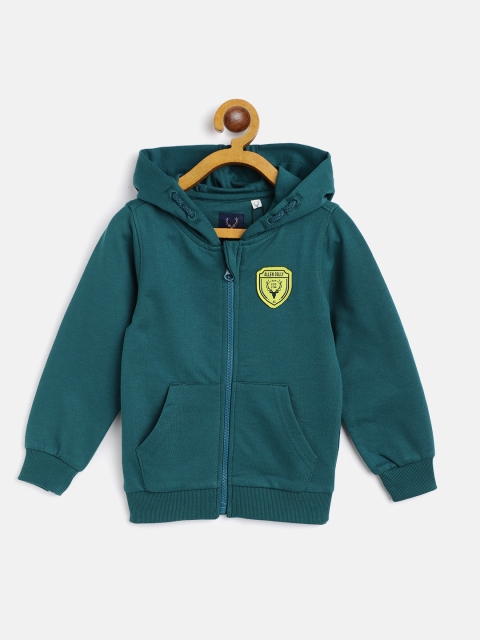 

Allen Solly Junior Boys Teal Green Solid Hooded Sweatshirt